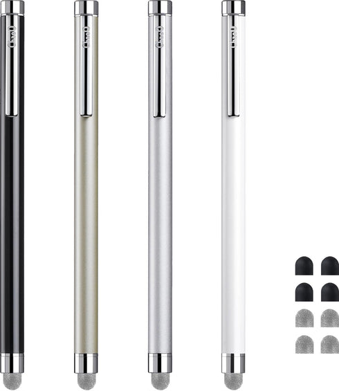 ChaoQ Stylus Pens for Touch Screens, 4 Pcs Mesh Fiber Stylus, with 4