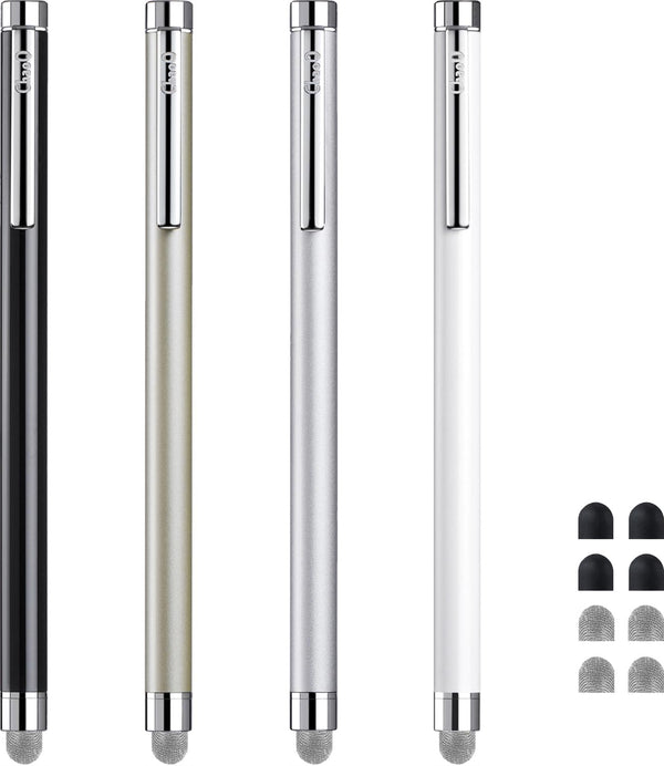ChaoQ Stylus Pens for Touch Screens, 4 Pcs Mesh Fiber Stylus, with 4