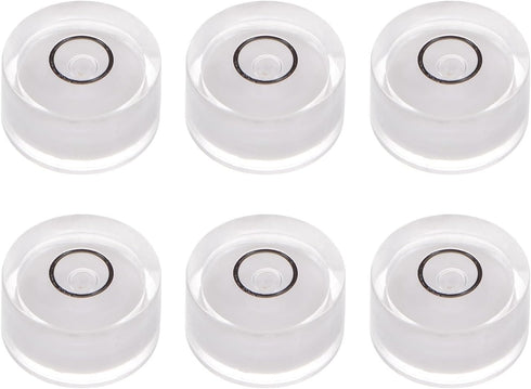 HARFINGTON 4pcs Round Bubble Level 15x6mm Mini Circular Bullseye Spirit Levels for Leveling Camera Tripod Telescope