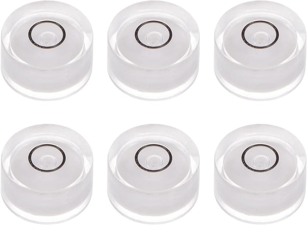 HARFINGTON 4pcs Round Bubble Level 15x6mm Mini Circular Bullseye Spirit Levels for Leveling Camera Tripod Telescope