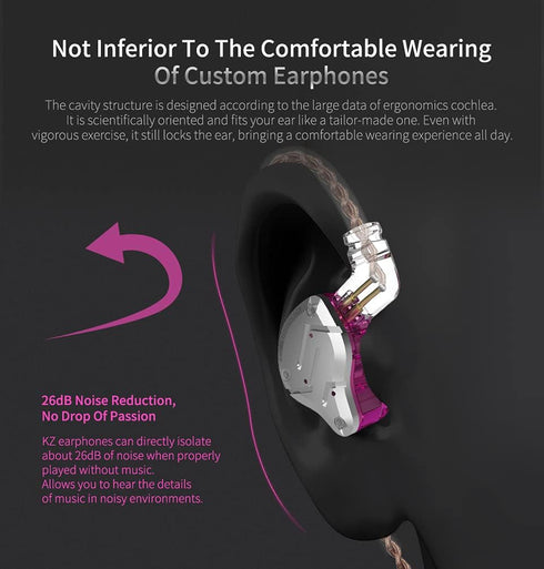 keephifi KZ ZS10 Pro in Ear Monitor Headphones, KZ HiFi Earbuds with 4 Balanced Armatures and 1 Dynamic Driver (Blue No