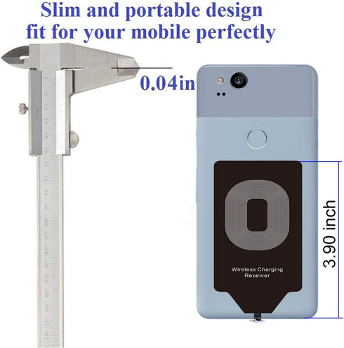 Wireless Charging Receiver Adapter for LG Stylo 5 4 G5 V20, Samsung Galaxy A71 A70 A20, USB Type C Android Charge