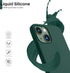 ORNARTO iPhone 13 Mini Case, Slim Liquid Silicone 3 Layers Full Covered Soft Gel Rubber Cover 5.4 inch-Olive