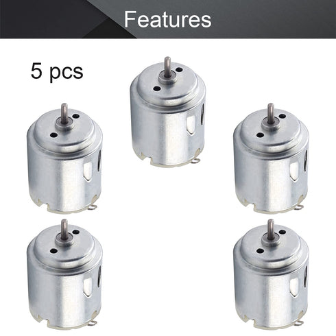 5Pcs 5.5V 6500RPM 0.08A Fielect DC Motor Micro Motor Mini Motor Electric Motor Round Shaft for RC Boat DIY Airplane
