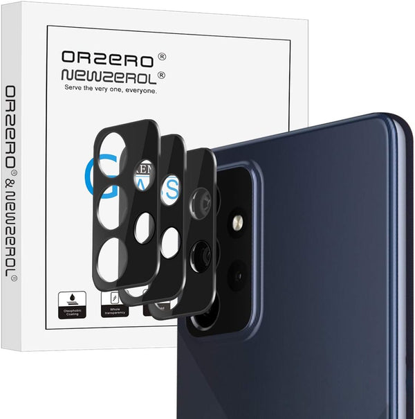 Orzero (3 Pack) Camera Lens Protector for Samsung Galaxy A52, A72 (4G & 5G), 9 Hardness HD Anti-Scratch