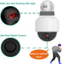 WALI Solar Fake Security Camera, Wireless Dummy Dome Camera with Flashing Red LED for Home and Business