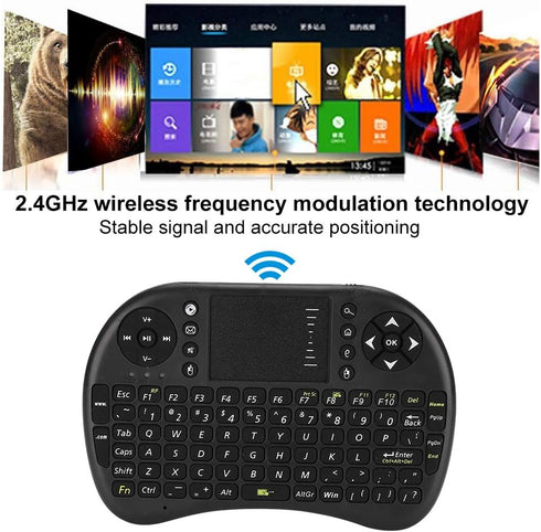 Cuifati Mini Keyboard, 2.4GHz 83 Keys Mouse Remote Multifunction Ergonomical Mini Keyboard Touch Keyboard