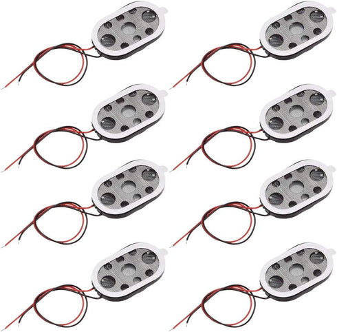 uxcell 1W 8 Ohm Mini DIY Magnetic Speaker Replacement, Loudspeaker for Electronics, 8pcs