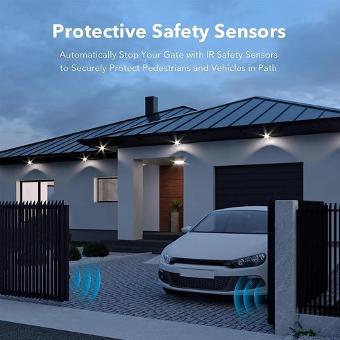 Safety Infrared Sensor, Automatic Single Beam Detector Alarm 12/24v, Waterproof for Home Gate Door Window Security