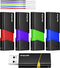 AreTop 8GB Flash Drive 5 Pack FAT32 Thumb Drives Slide Retractable USB Drives