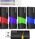 AreTop 8GB Flash Drive 5 Pack FAT32 Thumb Drives Slide Retractable USB Drives