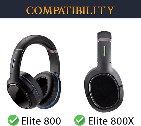 SOULWIT Professional Earpads Cushions Replacement for Turtle Beach Ear Force Elite 800/800X Wireless Gaming Headset, Ear Pads with Softer Protein Leather, Noise Isolation High-Density Foam