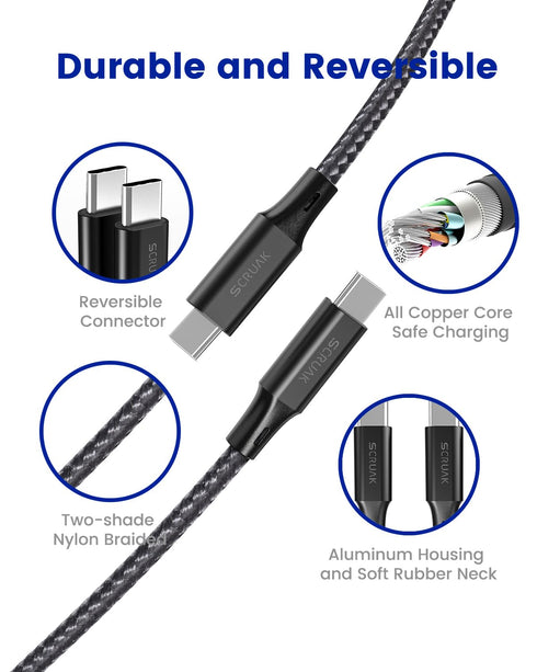 Extra Long iPhone 15 Charger Cable 16Ft, USB C to C Cable Fast Charging Nylon Braided for iPhone 15/15 Plus/15 Pro/15
