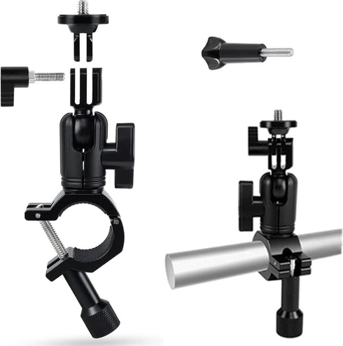 Super Clamp Camera Mount with 1/4" Screw for Bike/Bicycle/Motorcycle Handlebars, Compatible with DSLR Camera/Gopro