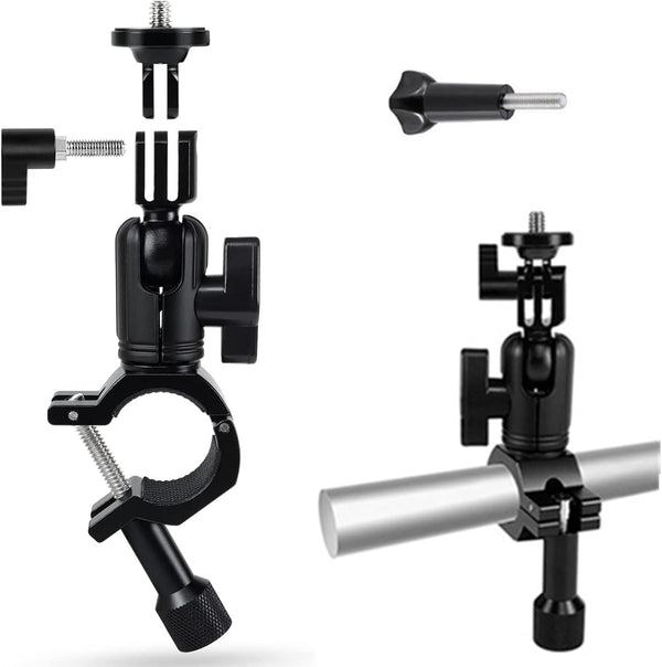 Super Clamp Camera Mount with 1/4" Screw for Bike/Bicycle/Motorcycle Handlebars, Compatible with DSLR Camera/Gopro