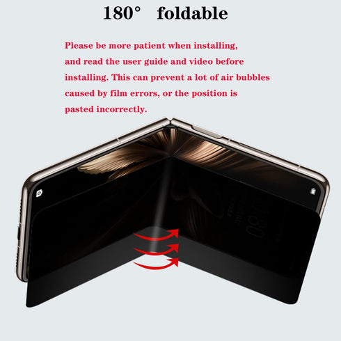3 Pack Privacy Screen Protector for Samsung Galaxy Z Flip 4 5G 2022, Anti-Peep Outside + Inside Screen Protector + Side