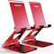 TOPGO 2 Pack Adjustable Metal Desk Phone Stand, Portable Phone Stand, Compatible with