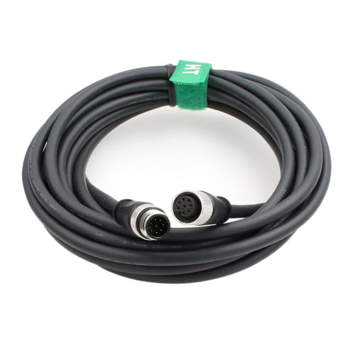 M12 A Coded 8 Pin Female to 8 Pin Male Cable for Cognex in-Sight Remote Head Camera, 1M