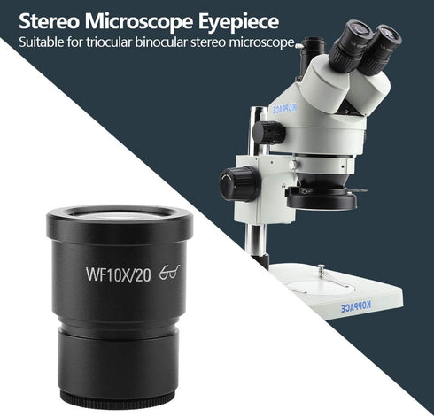 Microscope Lens 10X, Wide Field Stereo Eyepieces, Mounting Size 30mm