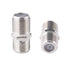QDiShi 10 Pack Coaxial Cable Connector, RG6 Coax Cable Extender F-Type Silver Plated Adapter for TV Cables