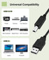 Tomatosd 6ft A526 C4280 C5280 USB Cable PC Laptop Data Sync Transfer Cord Compatible with HP Photosmart All-in-One