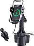 Wireless Car Charger, MOKPR 15W/10W/7.5W Cup Holder Phone Mount, Auto Clamping Fast Charging for iPhone & Samsung
