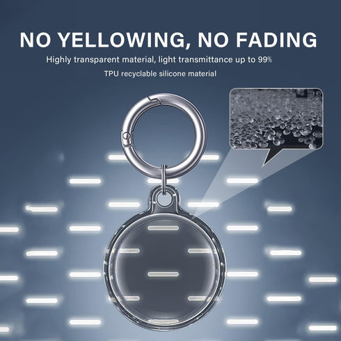 Galafoki Airtag Holder, 6 Pack Waterproof Apple Airtag with Keychain, Shockproof & Scratchproof for Pet Tracking, Clear