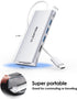 LENTION USB C Hub with 4K HDMI, 3 USB 3.0, SD/Micro SD Card Reader, Compatible with 2023-2016 MacBook Pro, Air,