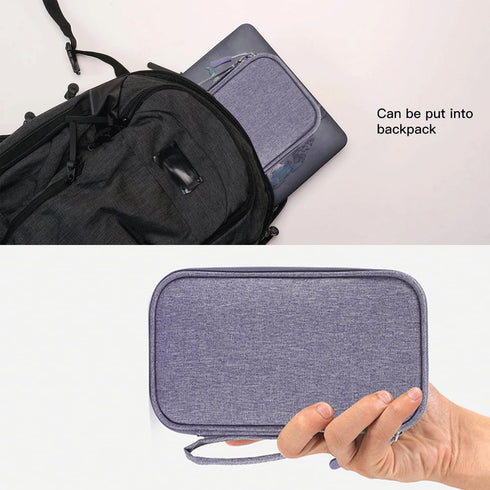 Small Waterproof Electronics Organizer Travel Bag, Accessories Pouch for Cable, Charger, Phone, Power Bank, Earphone