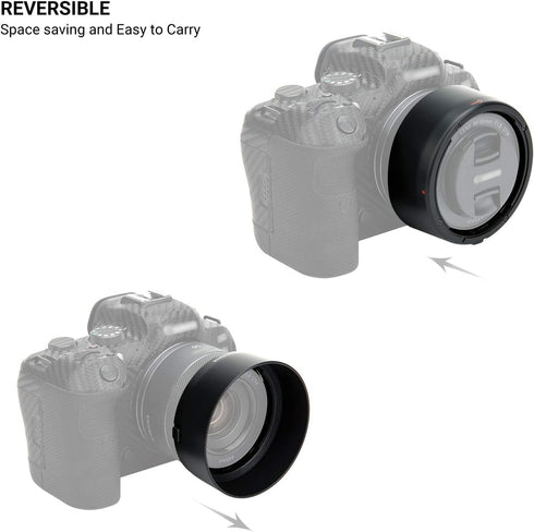 Lens Hood for Canon RF 50mm F1.8 STM on EOS R6 R5 RP, Reversible Shade Replace Canon ES-65B, Compatible with 43mm