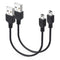1ft Mini USB Cable 2-Pack, Short USB 2.0 to Mini 5 pin B Charging Cord