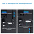 2PCS 90 Degree USB2.0 Extension Cable Flat Right Angle USB Male to Female Adapter Short Soft USB Cable 8inch