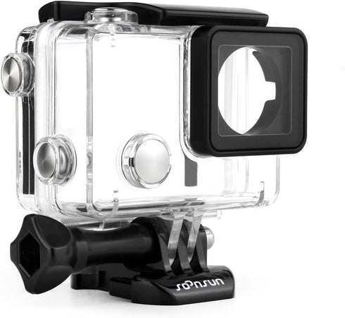 SOONSUN Standard Waterproof Case Dive Housing for GoPro Hero 4 Black, Hero 4 Silver, Hero 3+, Hero 3 Cameras with