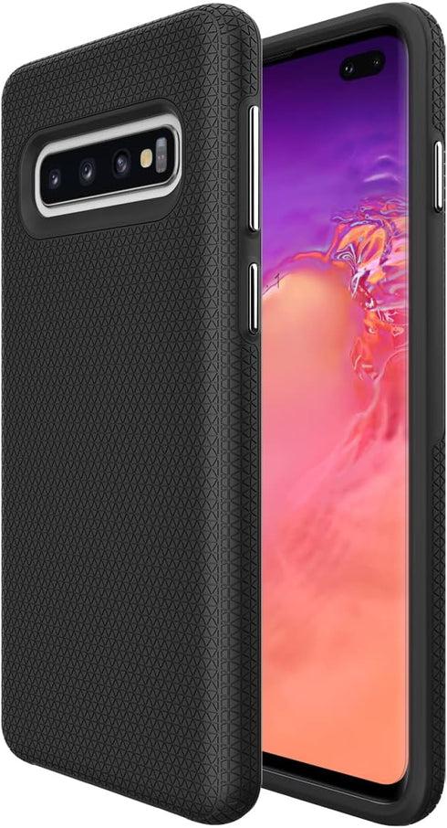 KIOMY Case for Samsung Galaxy S10+ / S10 Plus, Shockproof Bumper Protective Cover, Hybrid Design Hard PC Back with TPU