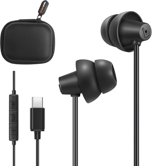 Samsung S22 USB C Headphones, Wired Type C Earbuds with Microphone, Noise-Isolating for Galaxy S21 FE, A53, Flip 4,