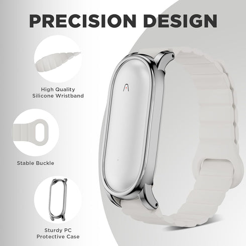 Wacanc (2025) Silicone Magnetic Wristband Compatible with Plaud NotePin Voice Recorder,PC Case with Adjustable Wearable