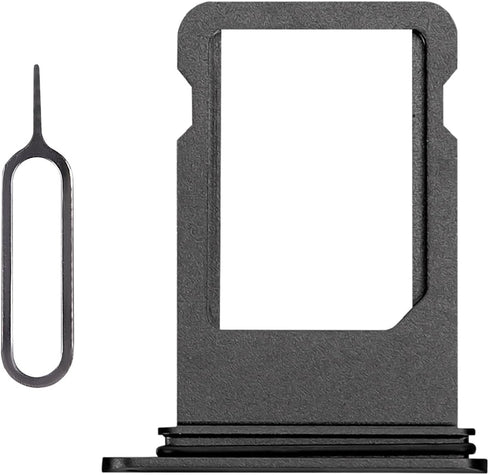iPhone 8 Black SIM Card Tray Slot Replacement, Single SIM Version for iPhone 8, Card Holder Adapter with Waterproof