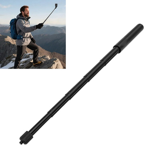 VINGVO 360 X5 120cm/47.2 Inch 1/4 Inch Selfie Stick for & Action Camera, Aluminum Alloy Extendable Pole, Tripod Base