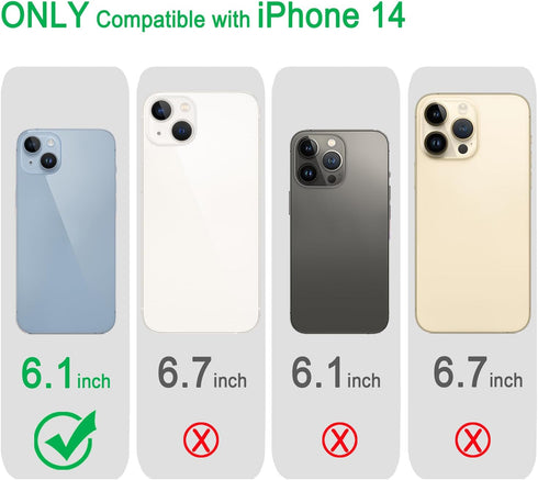 JJGoo Compatible with iPhone 14 Case, Clear Soft Shockproof Protective Slim Thin Bumper Cover Transparent