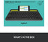 Logitech K480 Wireless Multi-Device Keyboard for Windows, macOS, iPadOS, Android, Bluetooth, Compact (Black)