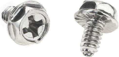 Toothed Hex 6/32 Screw 6# -32 Computer PC Case Mounting Screws, 100 PCS for Hard Drive and Motherboard