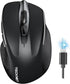TECKNET Wireless Mouse (BT5.0/3.0 & 2.4G) Rechargeable 4800 DPI Silent Mouse, 8 Buttons, USB A Wide Compatibility -