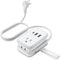 NTONPOWER USB C Travel Power Strip, Flat Plug with 3ft Extension Cord, 2 Outlets 3 USB Ports, Cruise Approved