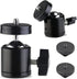 Eszkozta Universal 1/4" Swivel Mini Ball Head Screw Tripod Mount (2 Pack), 360 Degree Rotating Base Adapter for DSLR
