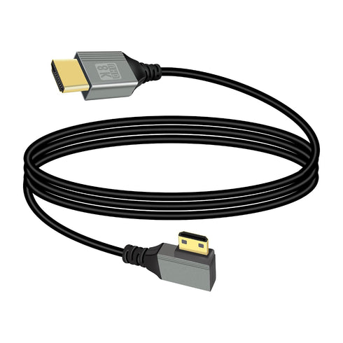 RIIEYOCA 8K Mini HDTV to HDTV Adapter Cable, 1M/3.3FT, Supports 8K@60Hz, 4K@120Hz,