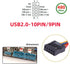 chenyang 2 Pack USB 2.0 Front Panel Header 9/10Pin Male/Female to 19/20Pin Connector Adapter