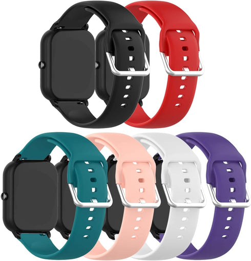 E ECSEM Bands Compatible for Gydom IDW13/IDW19/LW51, Soft Silicone Waterproof Adjustable Sport Watch Strap