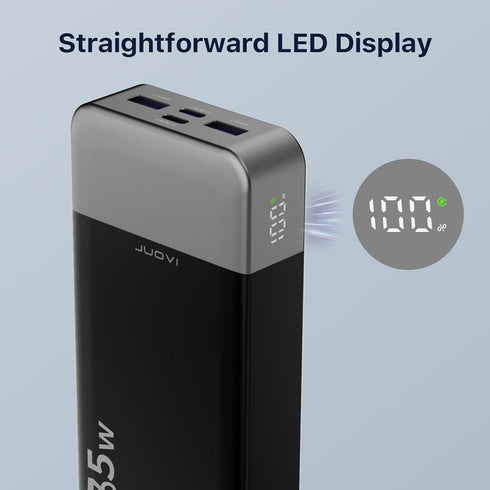 Portable Power Bank 20000mAh - 35W Fast Charging Battery Pack with LED Display for iPhone, Galaxy, Tablet, Switch