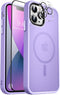 MOCCA Strong Magnetic Case for iPhone 13 Pro Max, Compatible with Magsafe, Slim Thin Shockproof Cover, Light Purple