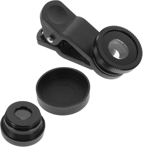 TEHAUX 1set Phone Camera Lens Macro Wide Angle Fisheye Lens Kit for Mobile